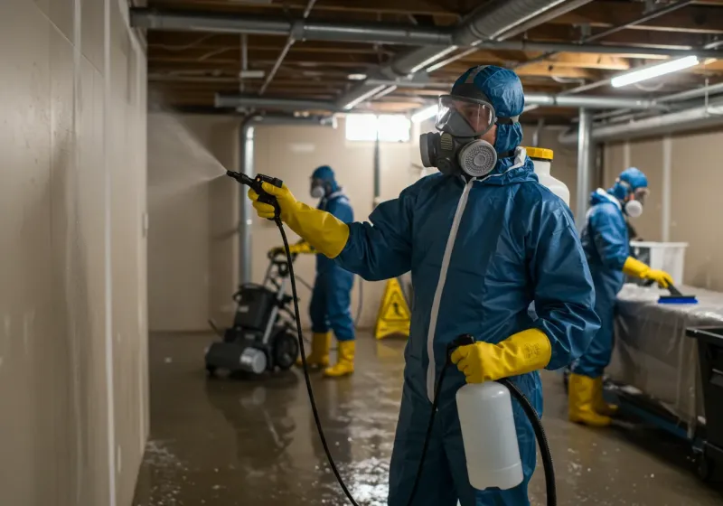 Basement Sanitization and Antimicrobial Treatment process in Southport, NC